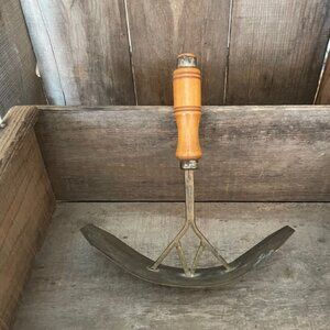 Vintage Brass & Wood Equine Sweat Scraper Horse